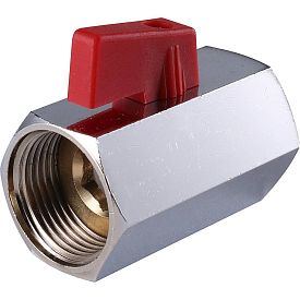 Кран шаровой мини, муфтовый STOUT, DN 3/4 PN 10, латунный, SVB-0021-000020