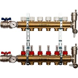 SMB 0473 000006 STOUT Распределительный коллектор из латуни с расхо...