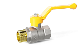 Кран шаровый LD Pride 47, Ду 40, Ру 25, В/Н латунь, ручка, для газа...