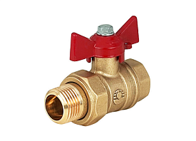 Кран шаровой латунный VALFEX DeltaPro для ВОДЫ 1/2" ВР/НР бабо...