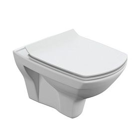 Унитаз подвесной CARINA XL б/о, сид. DP Slim, Soft Close, Clip up (Cersanit)