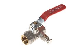 Кран шаровой Ридан BVR-DR 3/4" DN20 PN 40 латунный никелирован...