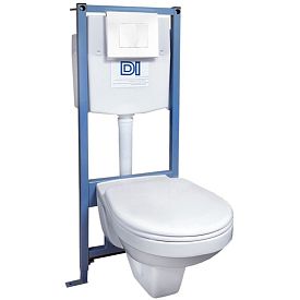 Система инсталляц Рио в/к кнопка бел+унитаз+сид микр Rosa Киров