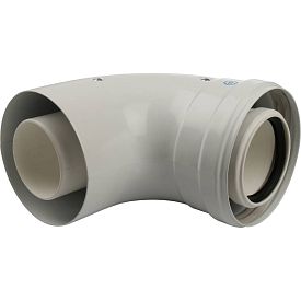 SCA-8610-010090 STOUT Элемент дымохода конденсац. угол 90&deg; DN60...