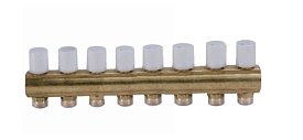R553VY048, Коллектор с термостатическими клапанами, 1" x 3/4"E /8
