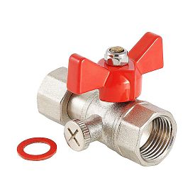 Кран шаровой для подключения манометра Valtec VT.807.N.0404 1/2х1/2...