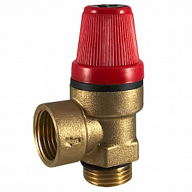 Клапан предохранительный STI 1/2" латунный, гайка/штуцер давле...