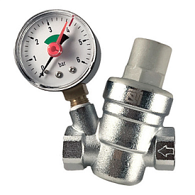 Редуктор давления STI 1/2" DN 15 PN 16 латунный муфтовый ВР/ВР...