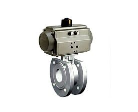 Кран шаровой_CF8M/PTFE_Q71F PN16 мф/мф с пневмоприводом AT100S н/з_DN 50_KST