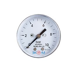 Манометр осев МД 02 0-0,6МПа(0-6бар)Дк50 G1/4" ст ЭКОМЕРА МД02-50-G-6-ОИ