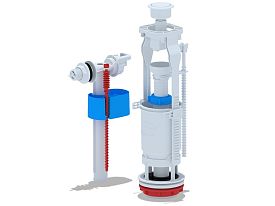 Набор арматуры с боковой подводкой АНИ Пласт WC, 1/2", с боков...