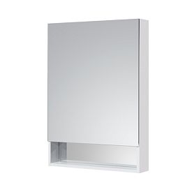 Шкаф зеркальный The Gap 60 с подсветкой бел глян Roca ZRU9302885