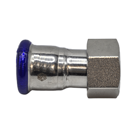 Пресс-фитинг с накидной гайкой MVI, 15х1/2 (нерж), SS.525.0404