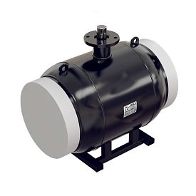 Кран шаровой ALSO КШПР Ду 400 Ру 2,5 МПа из ст.20 под редуктор