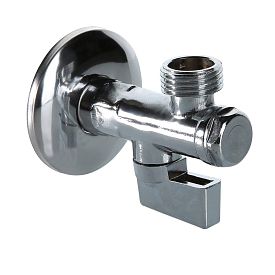 Кран шаровый угловой с фильтром Valtec 1/2"хМ10 для подключени...