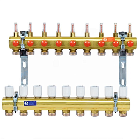 R553FZY049, Сборный коллекторный узел с расходомерами, 1" x 3/4"E /9