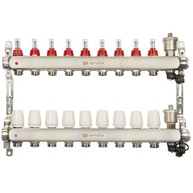 Коллекторная группа ONDO нерж сталь 9 вых. в сборе с автоматическим...