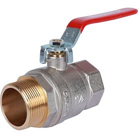 Шаровый кран ROMMER RBV, DN 1 1/2, PN 40, латунный, ВН/НР, ручка-ры...