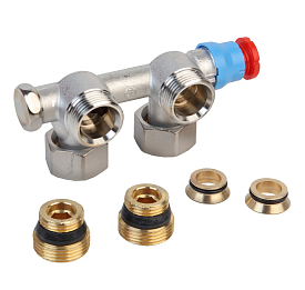 R386TX013, Узел нижнего подключения угловой термостатический, 3/4"F x 3/4"E