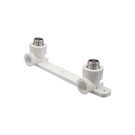 Уголок комб. нар 20х1/2'' с креплением двойной EVER® plast БЕЛЫЙ (Россия)*