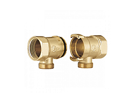 R580TY004, Два крайних элемента модульного коллектора с отводом, 3/4" x 16 x DN25