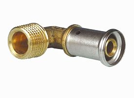 Угольник 90° НР, лат. пресс, 20x1/2"