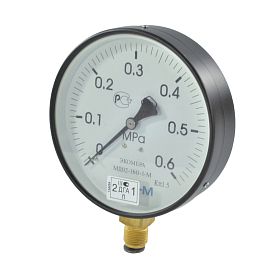 Манометр рад МД 02 0-1,0МПа(0-10бар)Дк160 G1/2" ст ЭКОМЕРА МД02-160-G-10