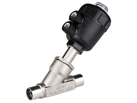 Клапан_AISI 316L/PTFE_2000 седельный наклонный с пневмоприводом н/з...