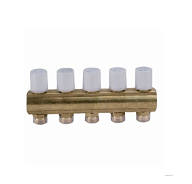 R553VY045, Коллектор с термостатическими клапанами, 1" x 3/4"E /5
