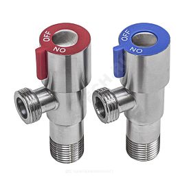 Комплект кранов угловых G 1/2 PN 10 для смесителей ,корпус нержавею...