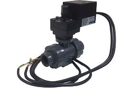 Двухходовой шаровый кран TECHNO 2020PVC-04DF/230V DN20 из ПВХ, элек...