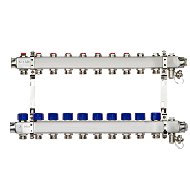 Комплект коллекторов SSM-10R set с кронштейнами, 10 контуров