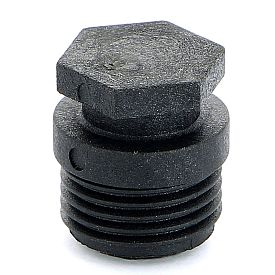 Заглушка черная, ПВДФ, 1/2"