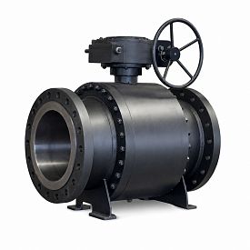 Кран шаровой полнопроходной фланцевый с редуктором LD, КШЦФР, Ду350...