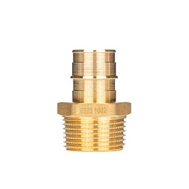 USYSTEMS штуцер с наружной резьбой латунный для труб PE-Xa 20-R3/4"НР, тип 1 '65Ф