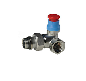 R403X064, Угловой термостатический клапан 2-плоскостной, 1/2" x 1/2" - прав