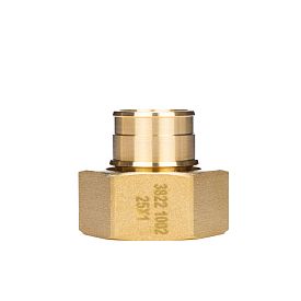 USYSTEMS штуцер с накидной гайкой латунный для труб PE-Xa 25-G1"НГ, тип 1 '40И