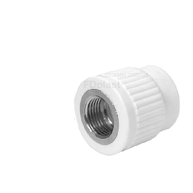 Муфта комб с вн резьбой 20*1" PPRC FD_БЕЛЫЙ