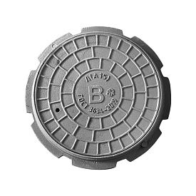 Люк чуг водопровод (В) кругл Л(легкий) (А15) m=55кг ГОСТ 3634-99 ДПК