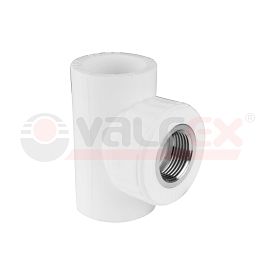 Тройник переходной с внутренней резьбой 25х3/4"х25 (45/15) (Valfex) БЕЛЫЙ