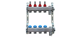 USYSTEMS коллектор FT с расходомерами стальной, выходы 4x3/4 Евроконус '1Ф