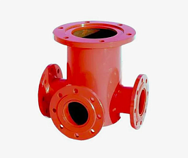 Подставка пожарная ППТФ КЗСД, 100x100 мм, Ру10, фланцевая, сталь, 016-4144