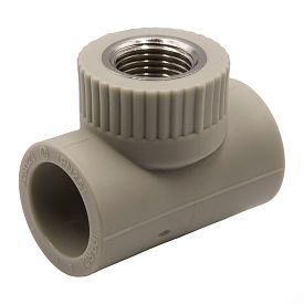 Тройник комб. вн 25х1/2''х25 EVER® plast СЕРЫЙ (Россия)*