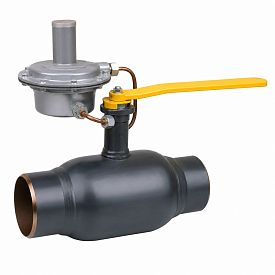 Кран шаровой газовый Н/П приварной с редуктором LD, КШЦП Р Gas, Ду8...