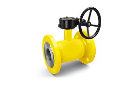 Кран шаровой газовый П/П фланцевый с редуктором LD, КШЦФ Р Gas, Ду8...