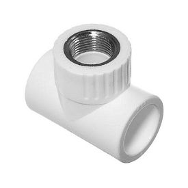 Тройник комб с вн резьбой 25*1/2" PPRC FD_БЕЛЫЙ