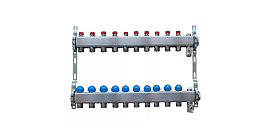USYSTEMS коллектор FT с клапанами стальной, выходы 10x3/4" Евроконус '1И