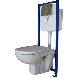 Система инсталляц Элеганс в/к инсталл+кнопка+унитаз+сид микр Rosa Киров