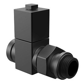 Набор дизайн-вентилей Royal Thermo CUBE, прямой (черный) 1/2"