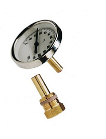 Термометр биметалличесий T 63/50, max t 120С, аксиальный, с погружн...